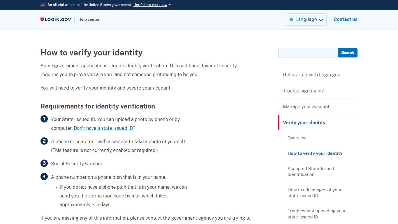 How to verify your identity | Login.gov